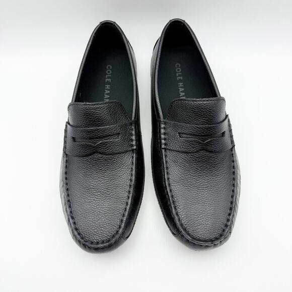 Cole Haan Mens Wyatt Slip On Penny Driver Loafer US 8.5 M Black Leather NIB - Picture 9 of 12